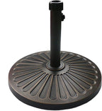 Sunnyglade 18" 30.2-lbs Heavy Duty Round Antiqued Umbrella Base for Patio, Outdoor - Bronze by Sunnyglade