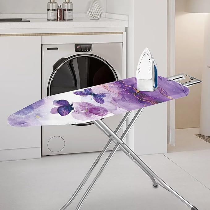 Sprowallow Purple Butterfly Flower Ironing Board Covers 15 x 54 inch Drawstring - Image 2