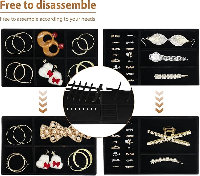 Cirhy 4 Stackable Jewelry Trays Organizer Set - Image 2