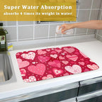 Valentine Day Love Heart Dish Drying Pad 18 x 24 Inch - Image 7