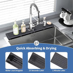 Kitchen Faucet Mat, Diatomite Sink Faucet Mat Splash Guard - Image 5