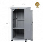 HABAU Outdoor Storage Cabinet for Patio, Garden Potting Bench Table with Shelves & Metal-Tabletop, Wooden Planting Work Station, Weatherproof - Image 3