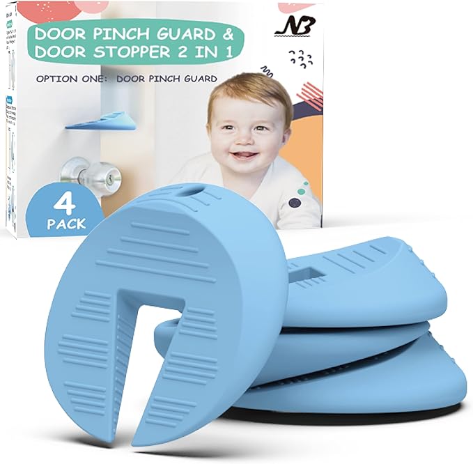 Upgraded Silicone Door Pinch Guard and Door Stoppers 2 Functions in 1 by Neobay