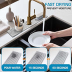 Faucet Mat for Kitchen Sink, Diatomite Quick Drying Tray, Long 23.6'' Kitchen - Image 2
