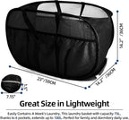 2 Pack Collapsible Laundry Baskets, Upgrade Pop Up Laundry Hamper - Image 4