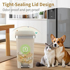 Small Bathroom Trash Can with Lid and 3 Rolls Trash Bags, Step Pedal - Image 7