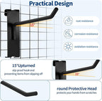20Pcs Gridwall Hooks, Metal Grid Panel Hanging Peg Hooks, Grid Wall Accessory - Image 5