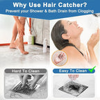 INVIHUG, 25 Pack, Disposable Shower Drain Hair Catcher Mesh Stickers, - Image 2