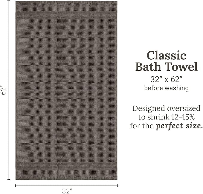 GILDEN TREE Waffle Towels for Bathroom, 100% Cotton Quick Dry Towel, Waffle - Image 8