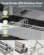 BOOSINY Stainless Steel Dish Drying Rack, Dish Racks - Image 5