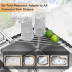 Corner Dish Drying Rack, Kitchen Sink Caddy Sponge Holder, Triangle Over The - Image 6