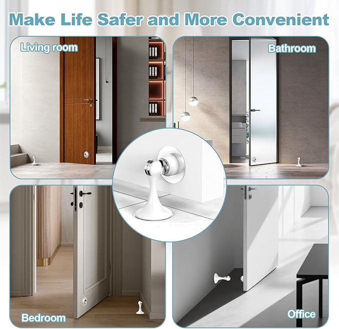 Magnetic Door Stoppers 1 Pack, Stainless Steel Door Stops - Image 5