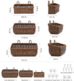 AceList Wall Hanging Basket, Boho Style Hand-Woven Hanging Storage Baskets - Image 2