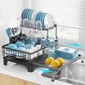 GSlife Large Dish Drying Rack 2 Tier, Expandable Kitchen Dish Drainer by GSlife