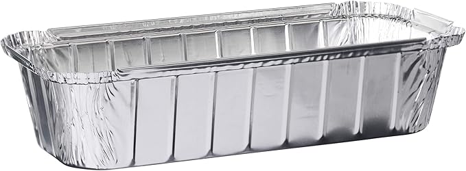 PLASTICPRO [3 Lb 50 Pack Disposable Loaf Pans Aluminum Tin Foil Meal Prep by PLASTICPRO