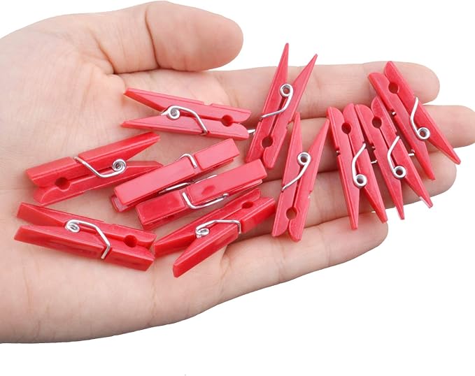 Jdesun 50 Pieces Photo Clips, Mini Plastic Picture Paper Clip Clothespins Peg - Image 6