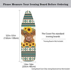 Sprowallow Tribal Cow Sunflower Ironing Board Cover and Pad 15x54 inch Scorch - Image 5