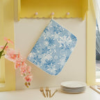 Christmas Dish Drying Mat 18x24 Inch Blue White Snowflake Winter Drying Mat - Image 5