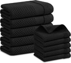 Homaxy Kitchen Towels and Dishcloths Set, 12 x 12 and 13 x 28 Inches, Super by Homaxy