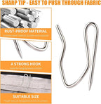 1.2 Inches Curtain Hooks, Sopito 58pcs Metal Drapery Pin and Hook - Image 4