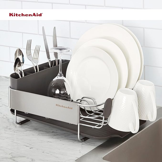 KitchenAid Compact, Space Saving Rust Resistant Dish Rack - Image 6