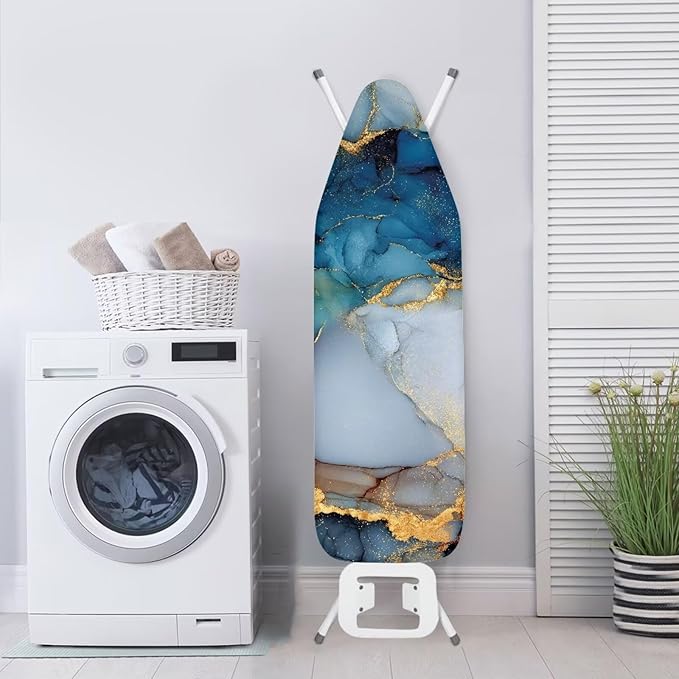 Blue Marble Ironing Board Cover Iron Pad Covers Resist Scorching and Staining - Image 3