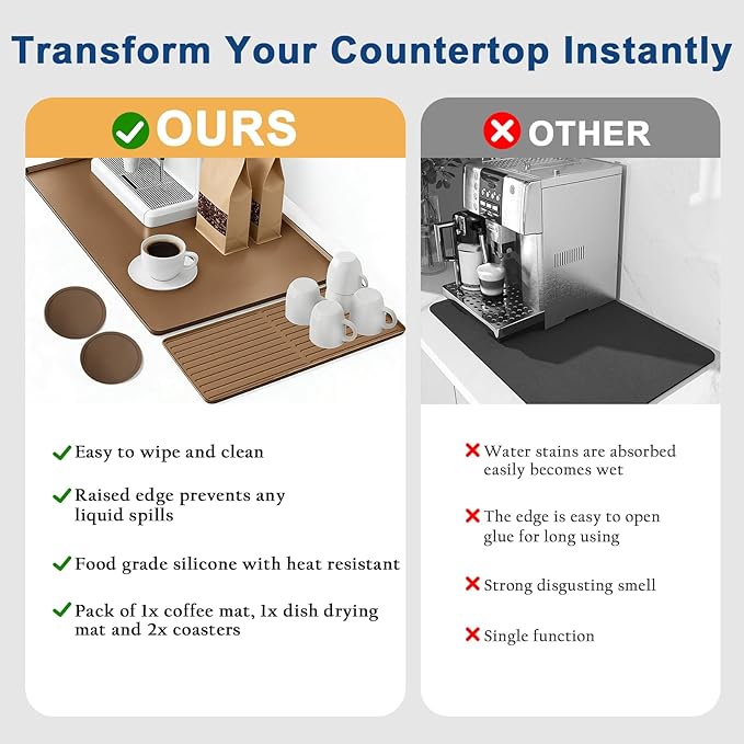 Mrcrypos Silicone Coffee Mat 16X24in - Image 6