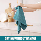Homaxy 100% Cotton Terry Kitchen Towels, Checkered Designed, Soft and Super - Image 4