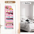 SpaceWhisper Over the Door Organizer, 4 Large Pocket Hanging Storage Organizer - Image 6
