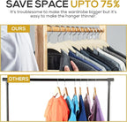 Premium Velvet Hangers 30 Pack Ultra Thin Non Slip Adult Felt Space Saving Suit - Image 6