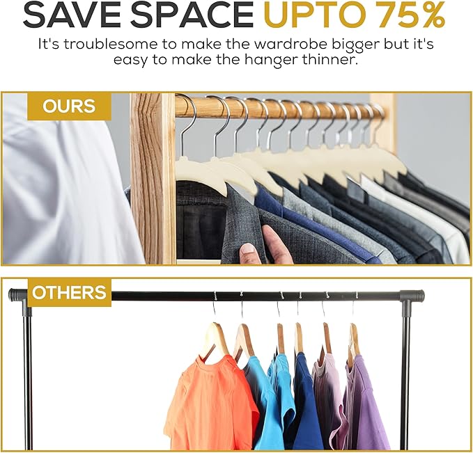 Premium Velvet Hangers 30 Pack Ultra Thin Non Slip Adult Felt Space Saving Suit - Image 6