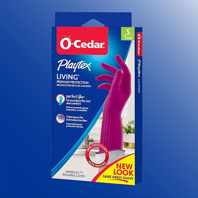 Playtex Living Reuseable Rubber Cleaning Gloves, Premium Protection Reusable - Image 3