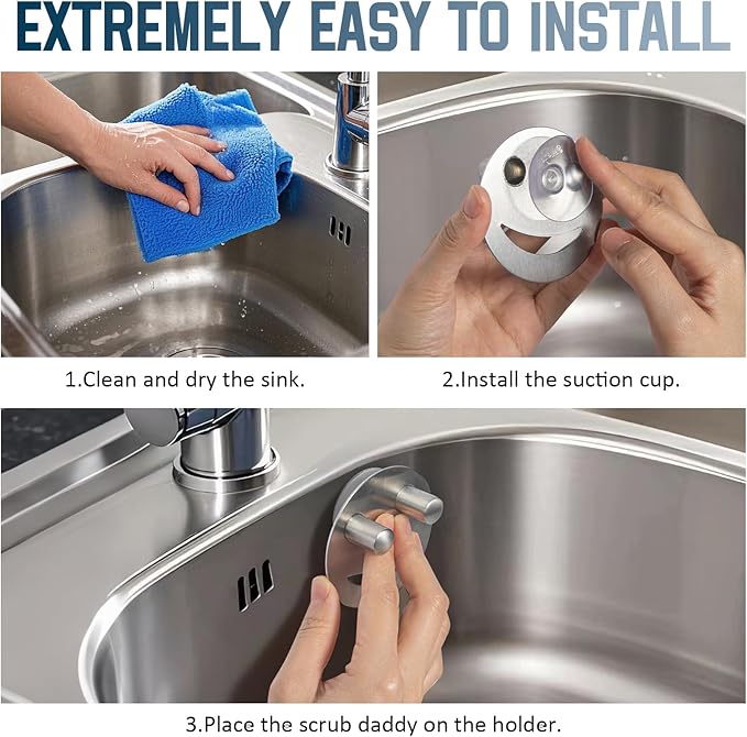Stainless Steel Smiley Face Dish Sponge Holder, Rv Apartment Kitchen - Image 3