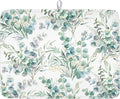 Spring Sage Green Leaves Dish Drying Mat by Kawani