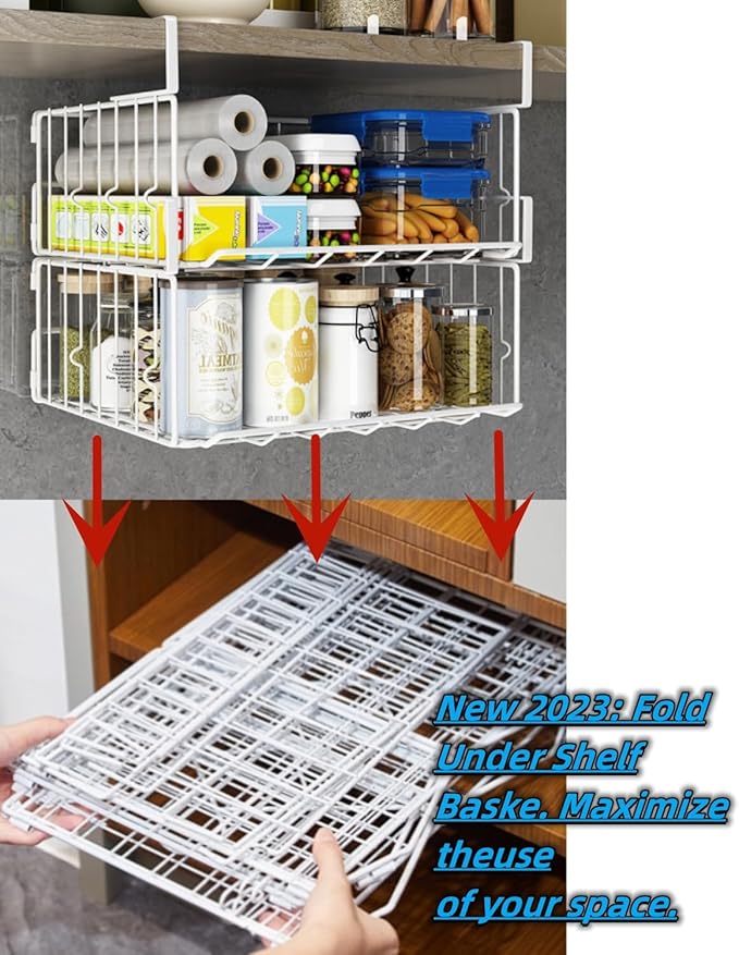 Under Shelf Basket Storage 2Pack - Image 4