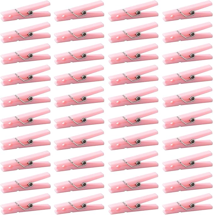 60PCS Baby Shower Clothespin Games Girl Plastic Mini Clothes Pins 1.4 inch - Image 8