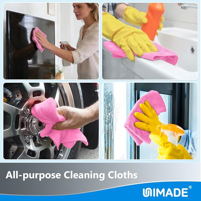 Microfiber Cleaning Cloth, 100 Sheets Microfiber Towels - Image 8