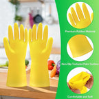 36 Pairs Rubber Dishwashing Gloves, Reusable Household Cleaning Gloves - Image 3