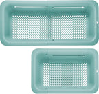 LASSHSWA Collapsible Colander for Kitchen, Over the Sink Strainer Basket for by LASSHSWA
