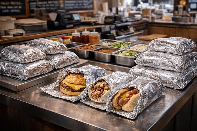 ANGEL’S PEEL LOUNGE Insulated Aluminum Foil Hamburger Bags - Image 4