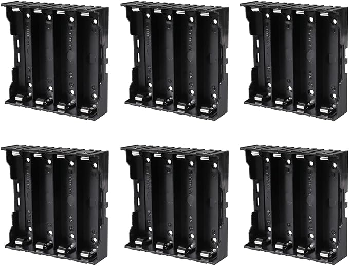 6pcs 18650 Battery Case Holder 4 Slots X 3.7V 18650 Battery Storage Box by Coliao