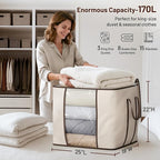 SLEEPING LAMB 170L Huge Blanket Storage Bag, Sturdy Oxford Fabric Comforter - Image 2