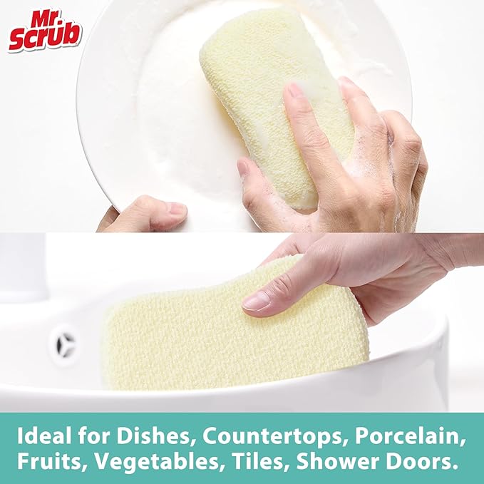 Sponges Kitchen Scrub Dish Sponge Scouring Pad, 24 Pack Cleaning Brush Scrubber - Image 8