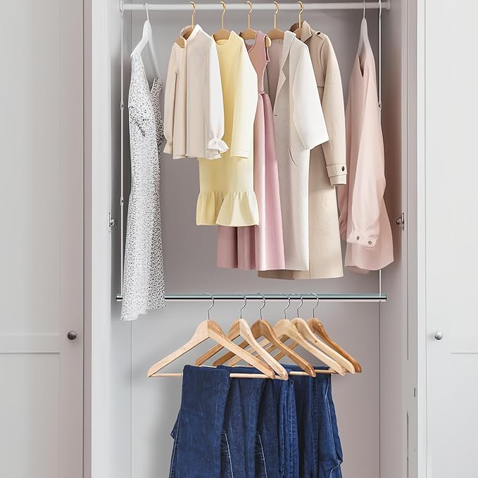 Hanging Closet Rod, 17-29In Adjustable Width and Up to 37In Height Adjustable - Image 6