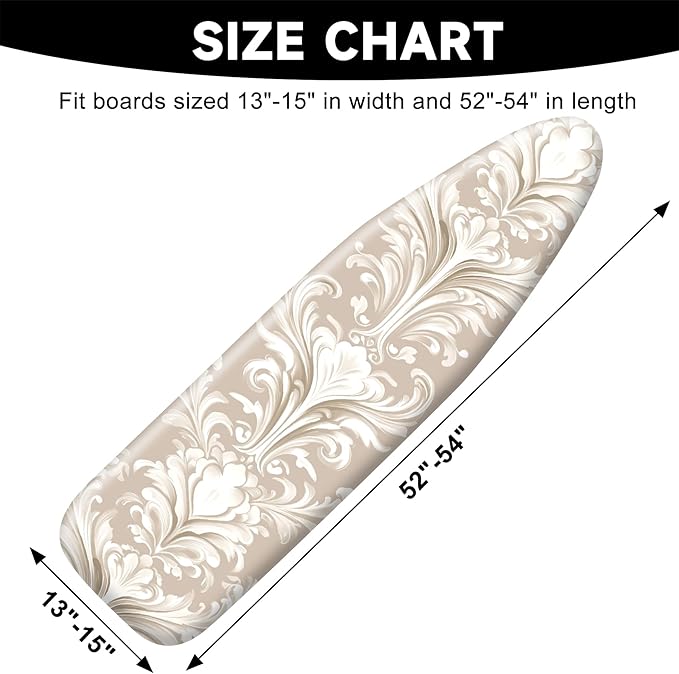 Ironing Board Cover 15"x54" Standard Size Replacement Thick Iron Board Covers - Image 2