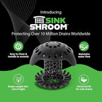 SinkShroom Ultra Bathroom Sink Drain Protector, Stainless Steel, Matte Black - Image 3
