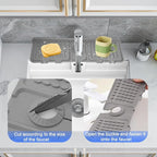 Faucet Mat for Kitchen Sink, Kitchen Sink Splash Guard, Outlet & Slope Upgraded - Image 4