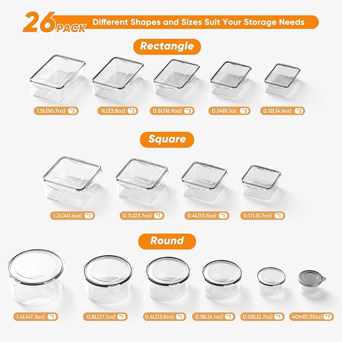 52 Pcs Food Storage Containers - Image 2