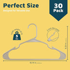 Lifemaster Plastic Clothes Hangers – Heavy Duty Hanger Set, - Image 2