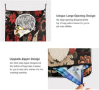 Checkered Christmas Floral Gnomes Hanging Laundry Hamper Door Hampers Bag Basket - Image 4